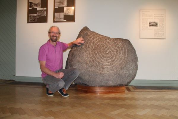 Tony with Labyrinth in Stone