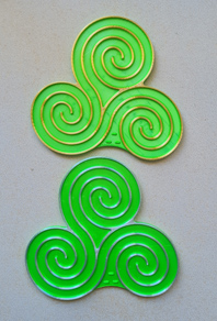 Triple Spiral 3D Printed Palm Labyrinth